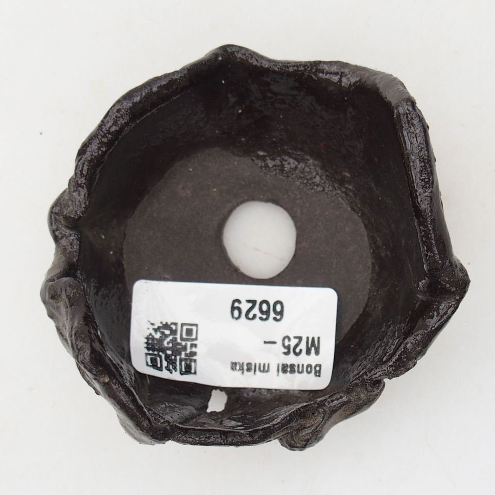 Keramische schaal 7 x 7 x 5 cm , kleur zwart