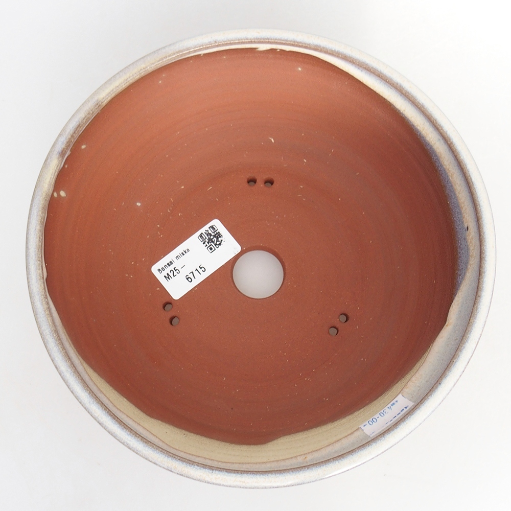 Bonsaischaal van keramiek 19,5 x 19,5 x 6,5 cm, kleur blauw