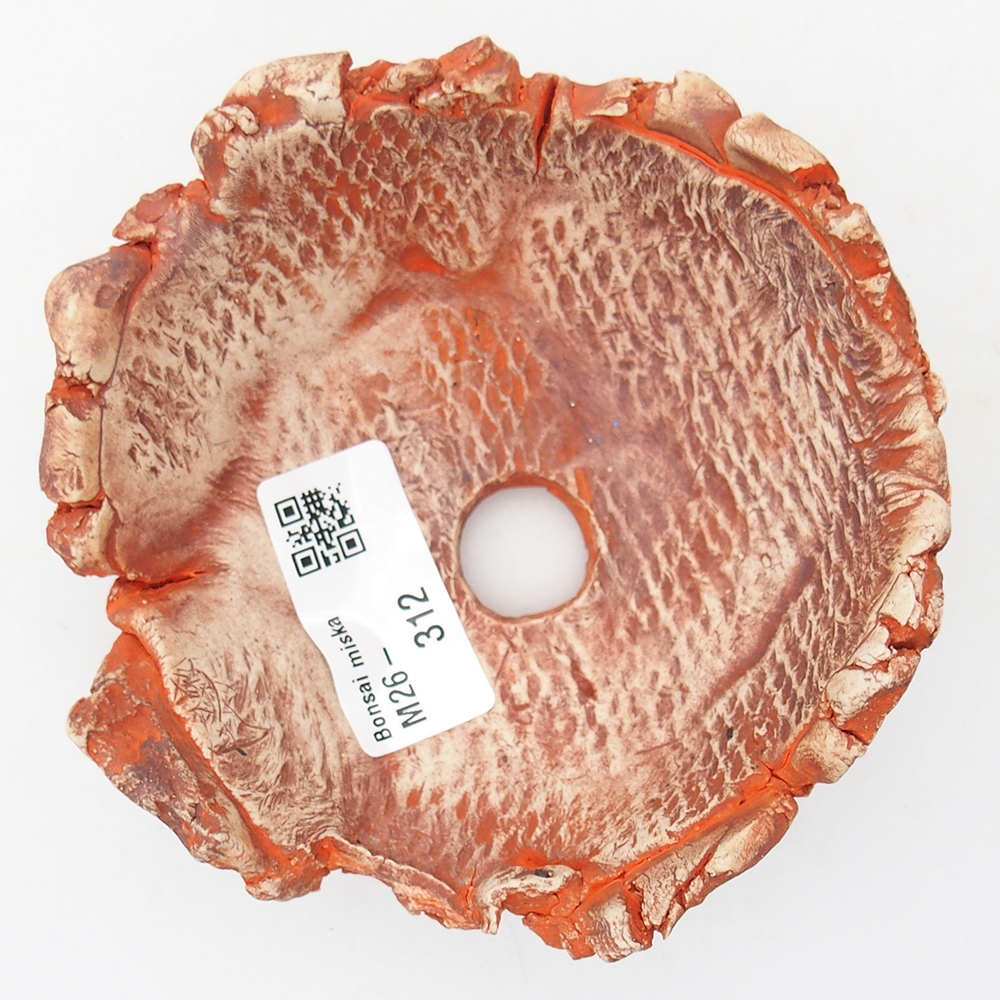 Keramisch Schelp 11 x 11 x 5 cm , kleur oranje