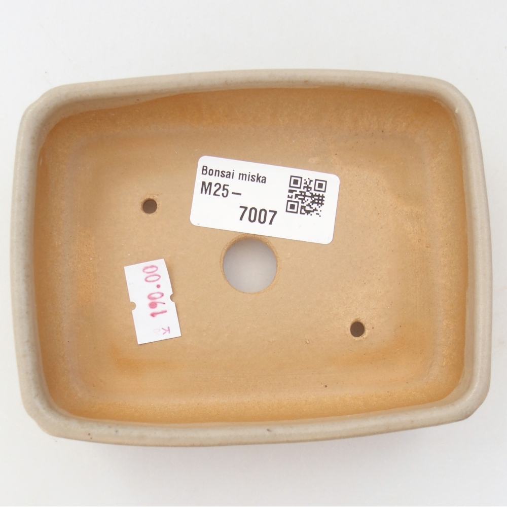Bonsaischaal van keramiek 26 x 26 x 8 cm, kleur rood