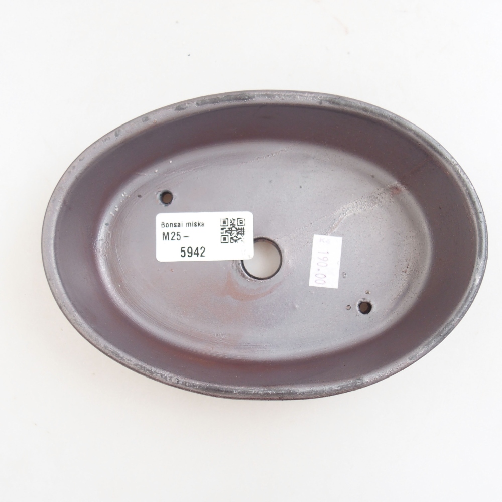 Bonsaischaal van keramiek 22 x 17 x 5 cm, groen