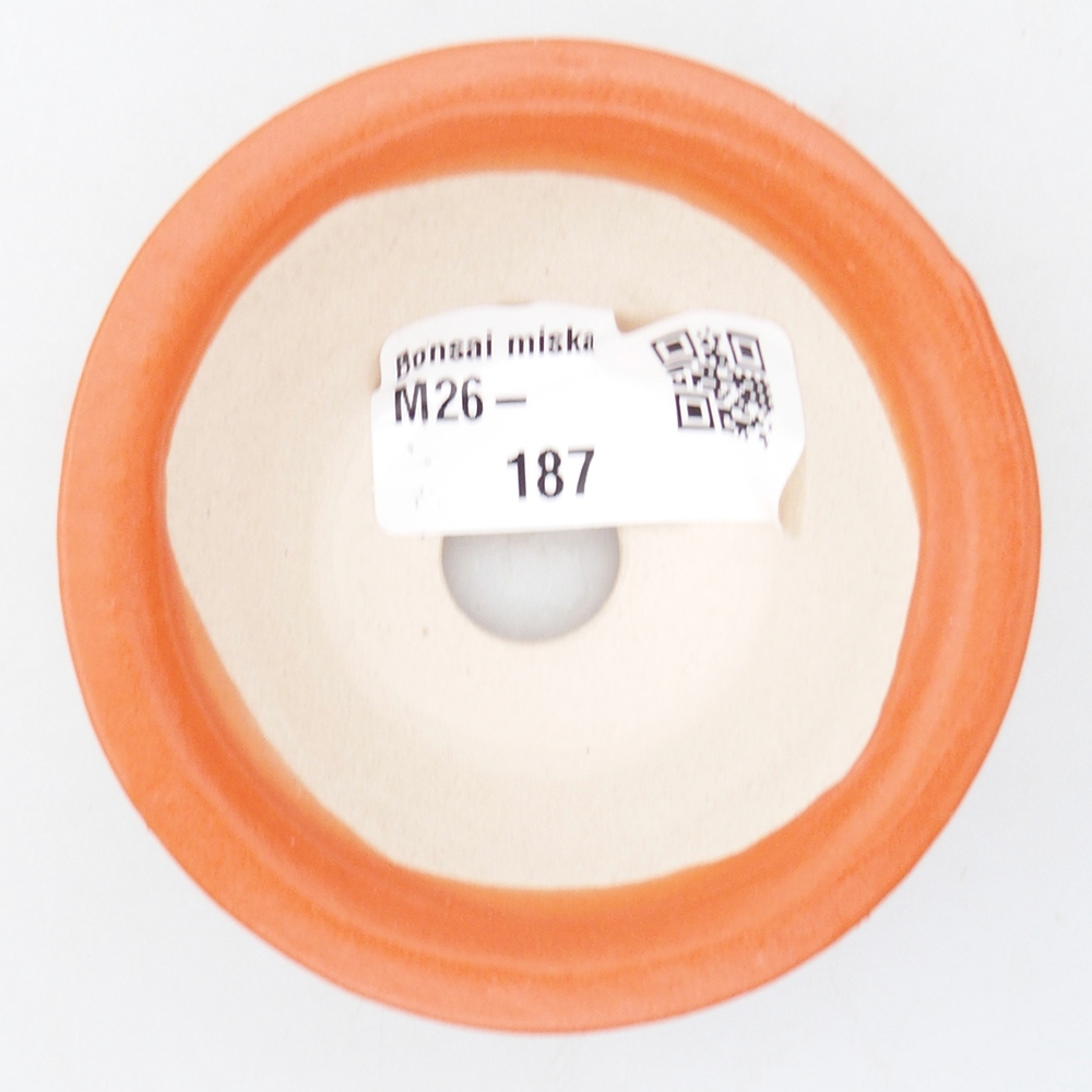 Mini bonsaischaal 7,5 x 7,5 x 3 cm, oranje