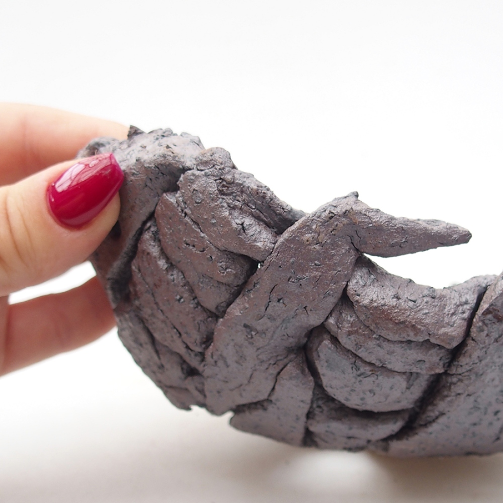 Keramische schelp 16 x 14 x 6,5 cm , metaalkleur