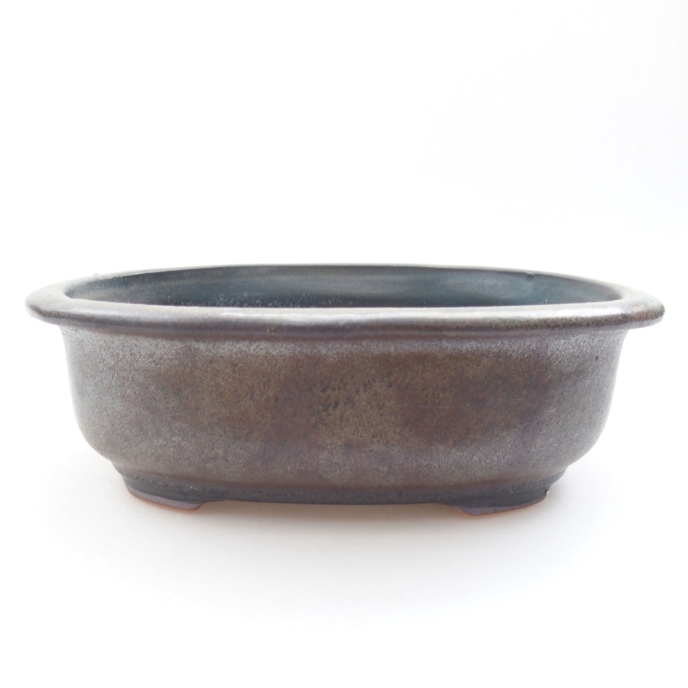 Bonsaischaal van keramiek 22 x 17 x 5 cm, groen