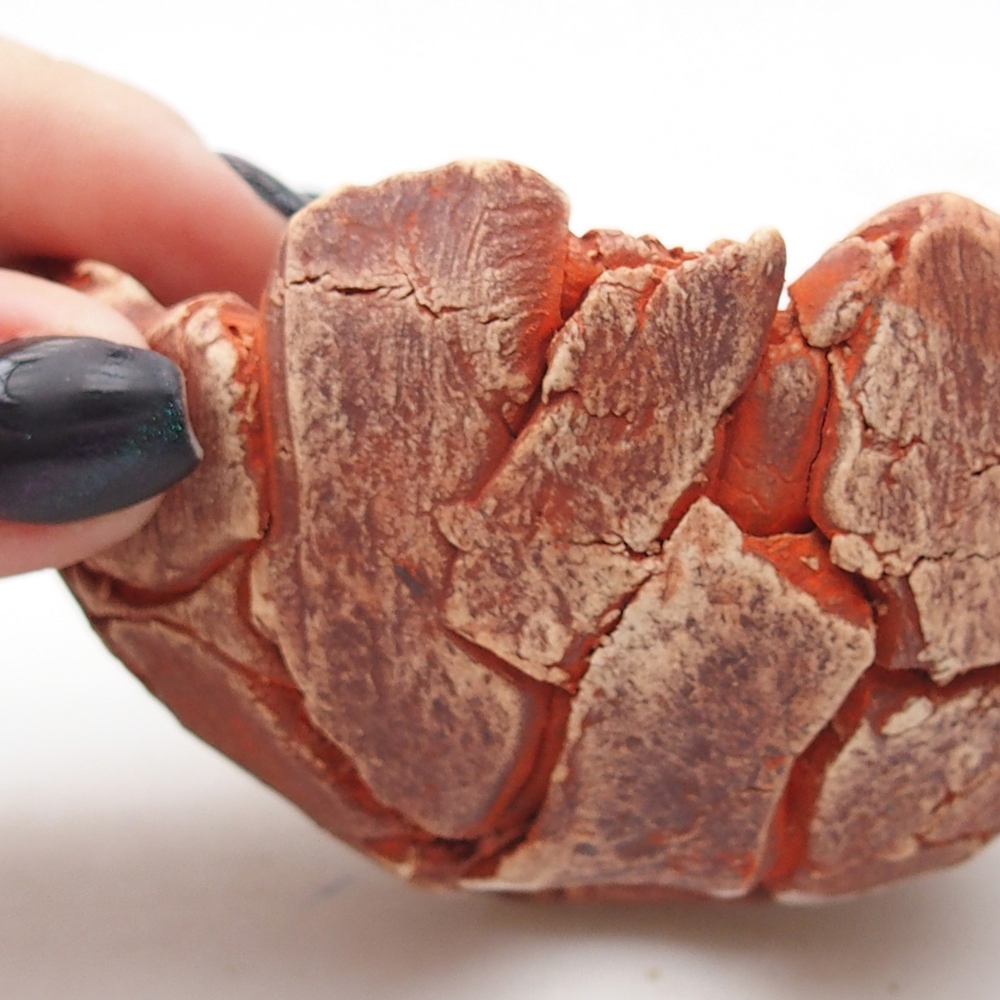 Keramische schaal 9 x 9 x 5 cm , kleur oranje