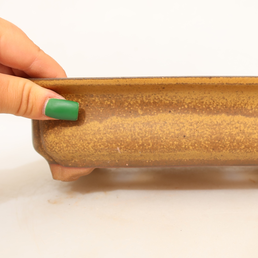 Keramische schaal  24 x 17 x 6 cm, kleur: geel
