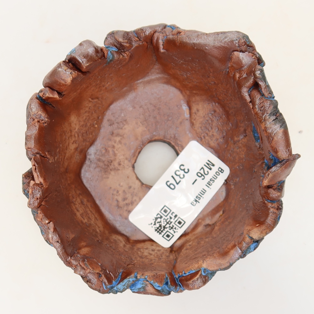 Keramische schaal 9 x 8,5 x 5 cm, kleur: blauw