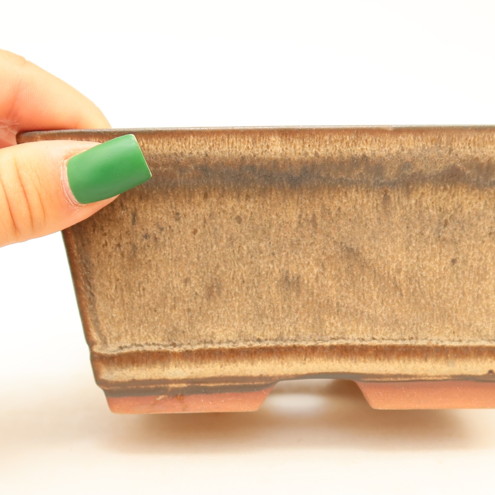 Keramische schaal  14,5 x 12,5 x 7 cm, kleur bruin