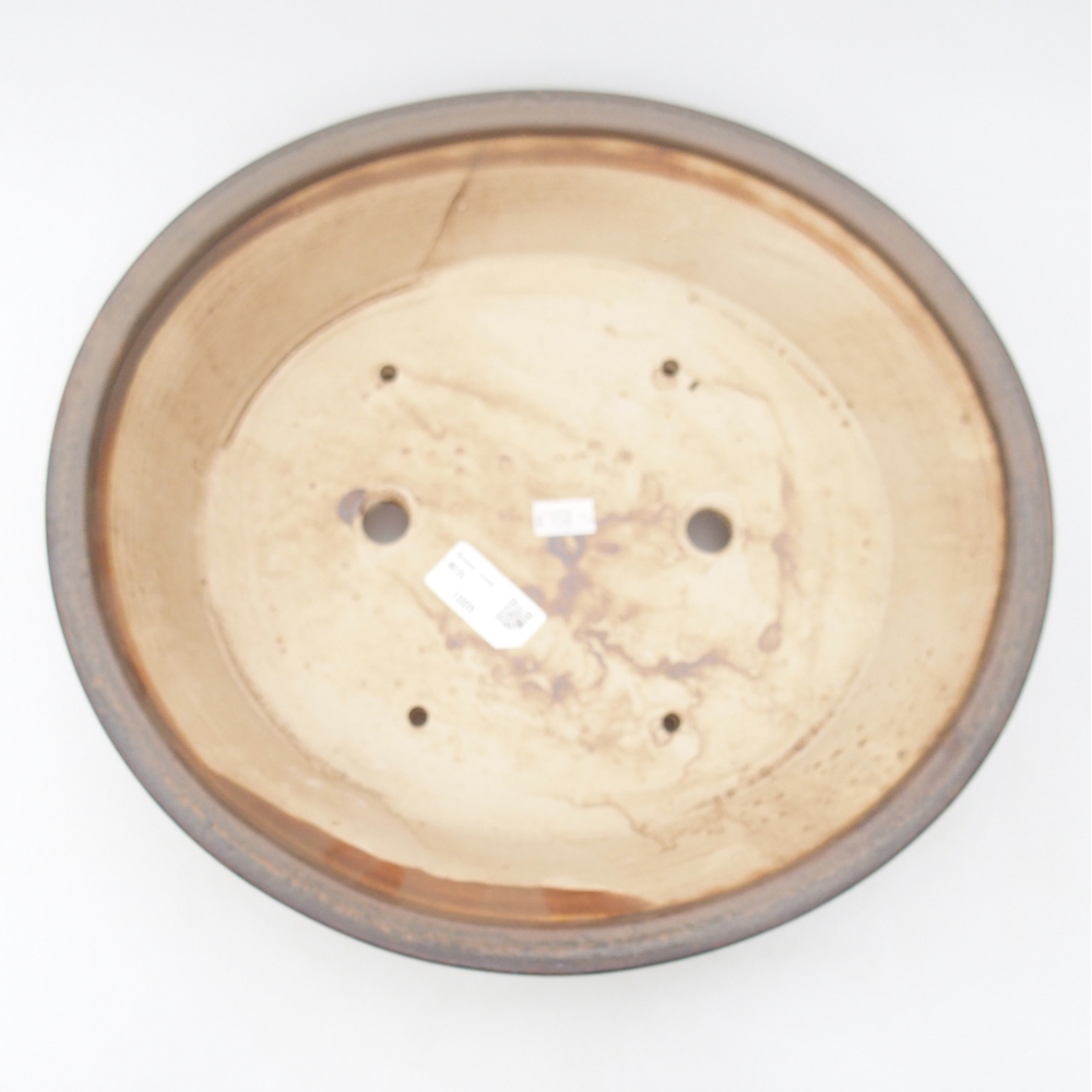 Bonsaischaal van keramiek 32 x 29 x 7 cm, bruin