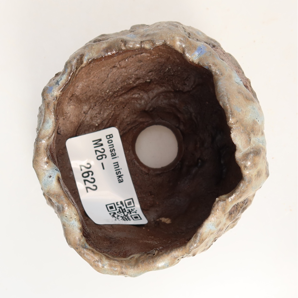 Schelp van keramiek 7,5 x 7 x 5 cm , kleur groen