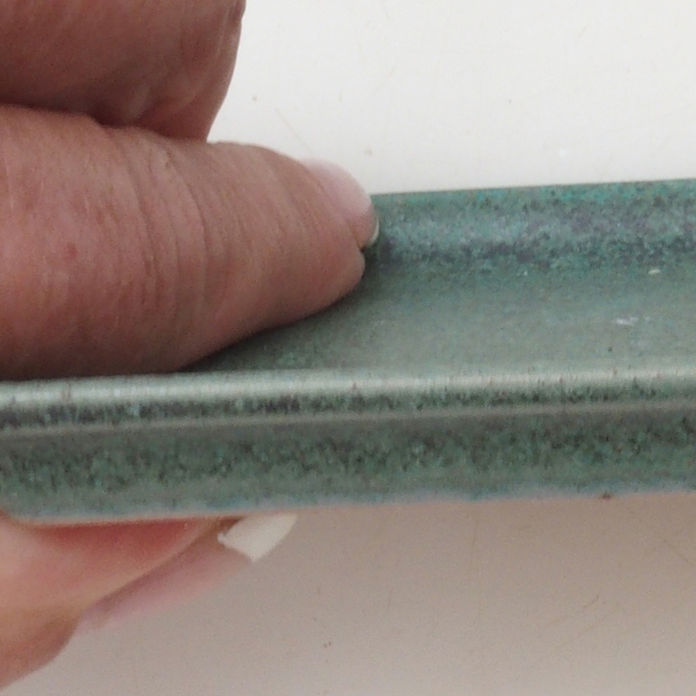 Bonsai schotel rechthoek D5-S - 11,5 x 8,5 x 1 cm - groen