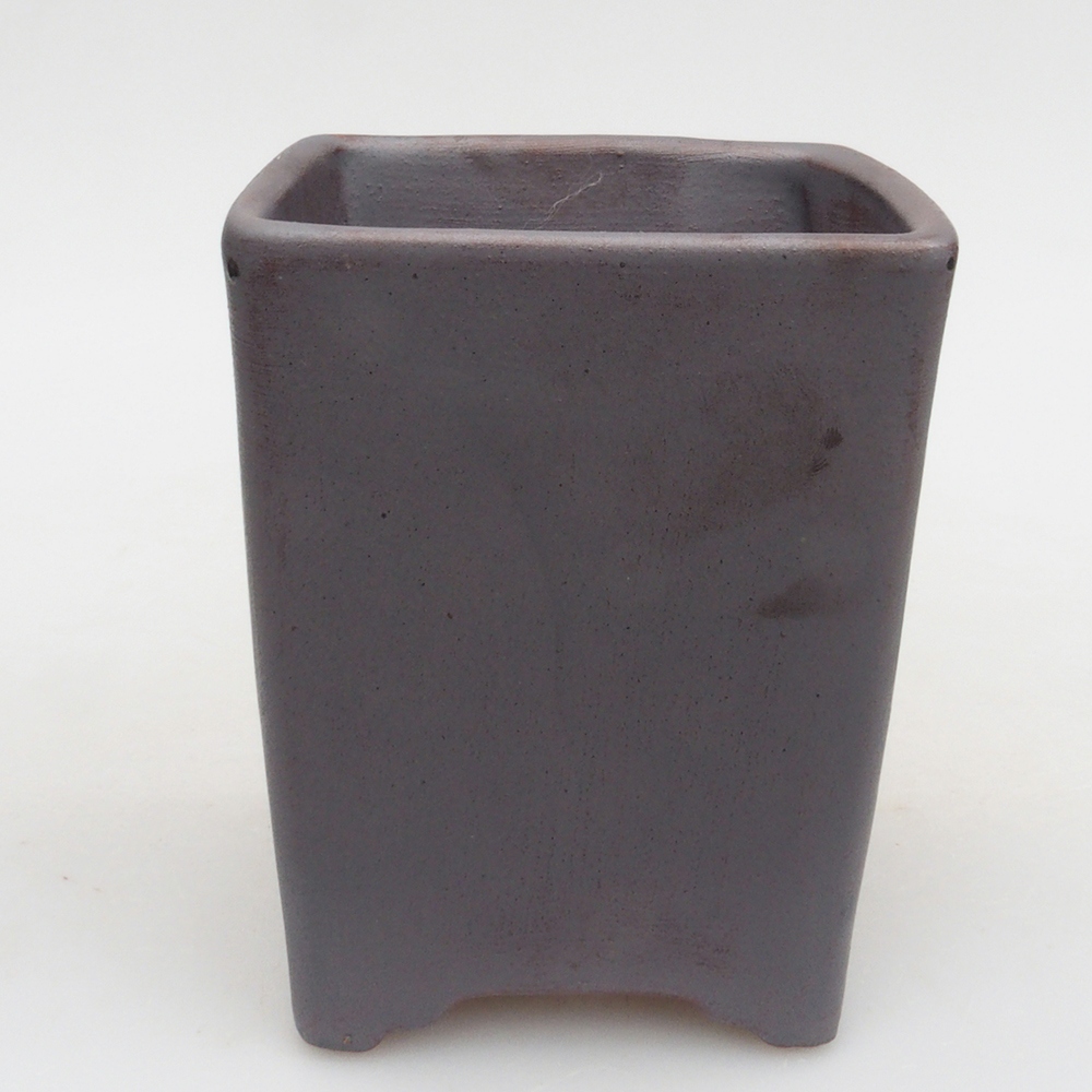 Bonsaischaal van keramiek 8,5 x 8,5 x 10,5 cm, metaalkleur