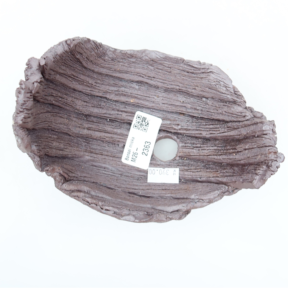 Keramische schaal  14,5 x 11,5 x 13,5 cm, kleur bruin