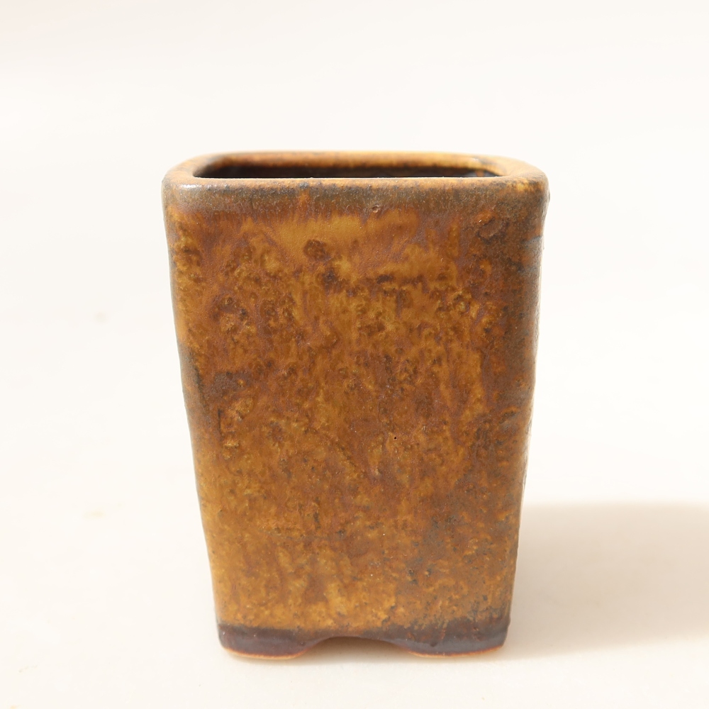 Bonsaischaal van keramiek 5 x 5 x 6,5 cm, bruin