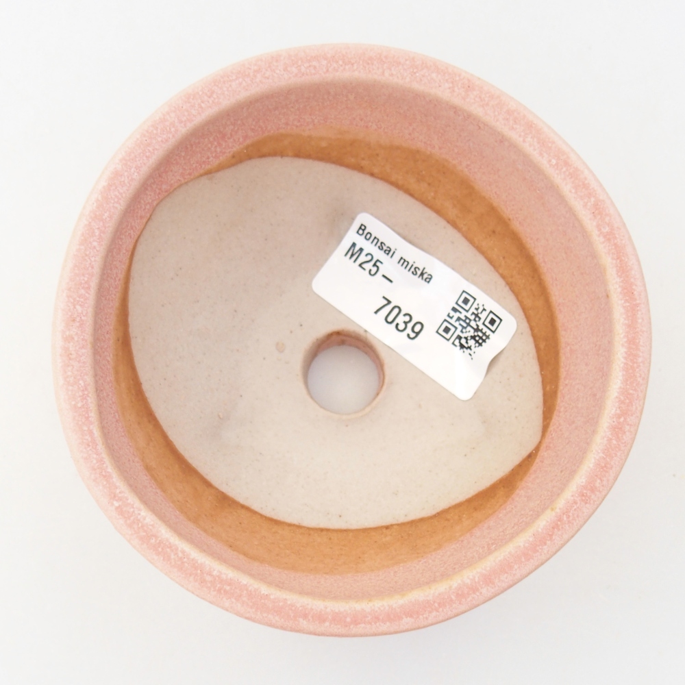 Bonsaischaal van keramiek 26 x 26 x 8 cm, kleur rood