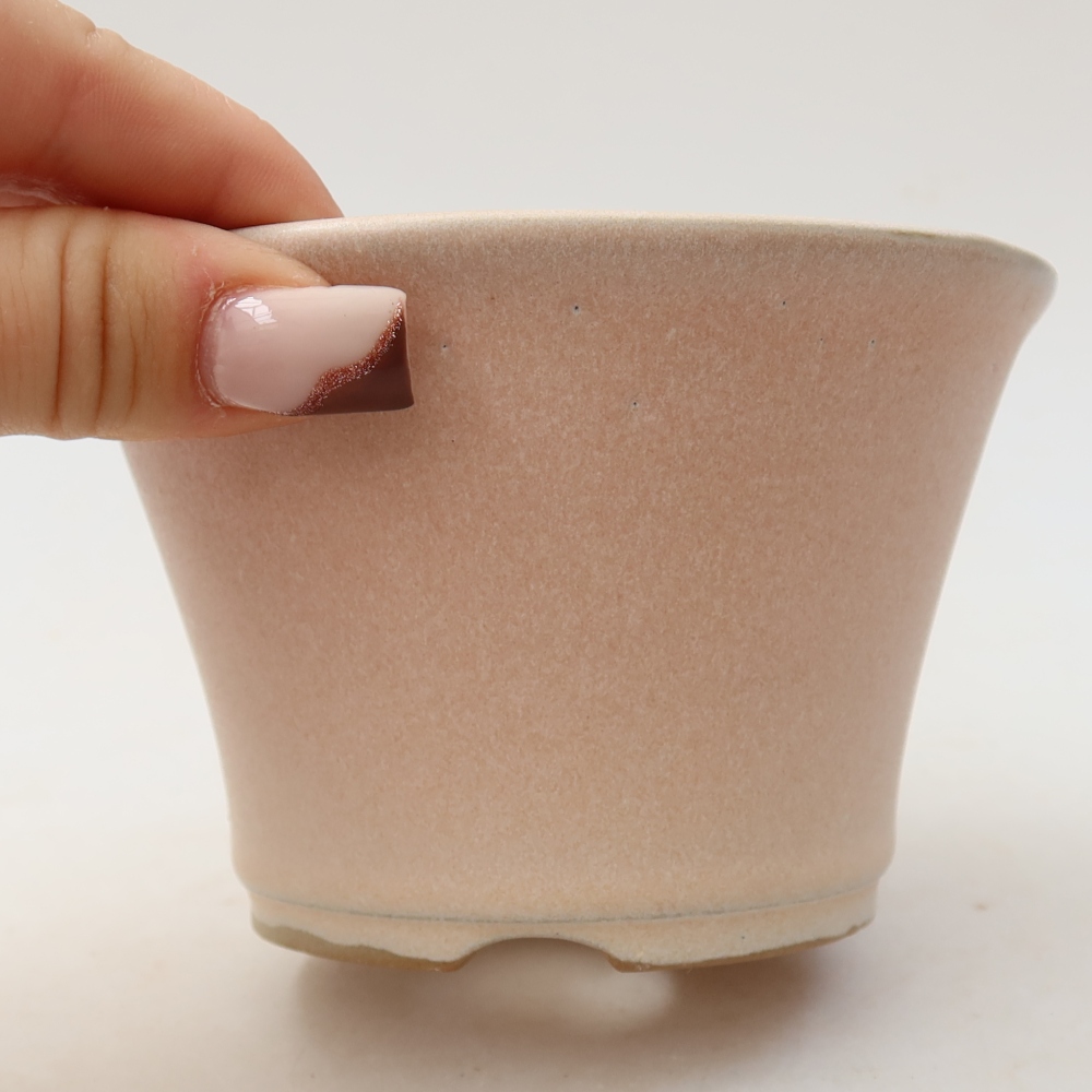 Keramische bonsaipot 11 x 11 x 7 cm, kleur: roze