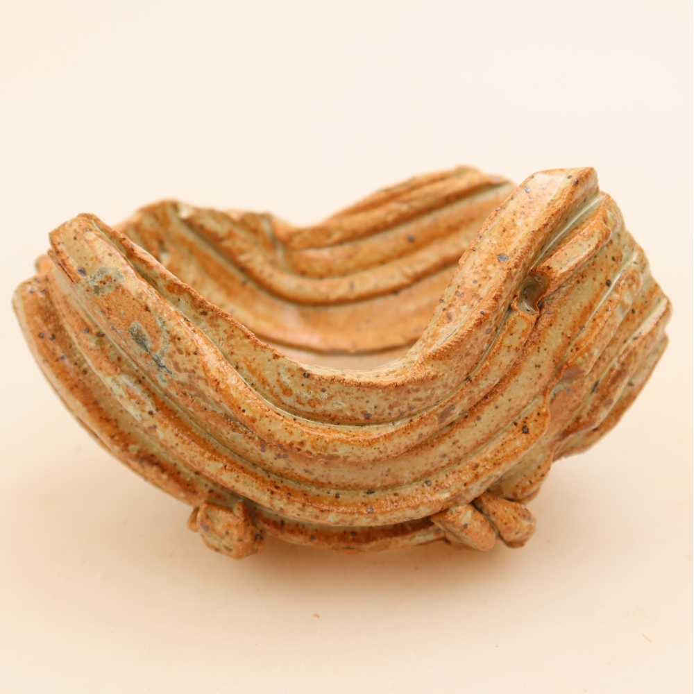 Keramisch Schelp 9 x 8,5 x 5,5 cm , kleur beige