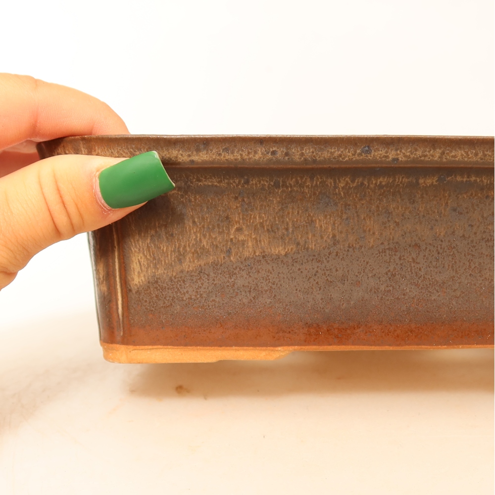 Keramische schaal  20 x 15,5 x 5,5 cm, kleur bruin