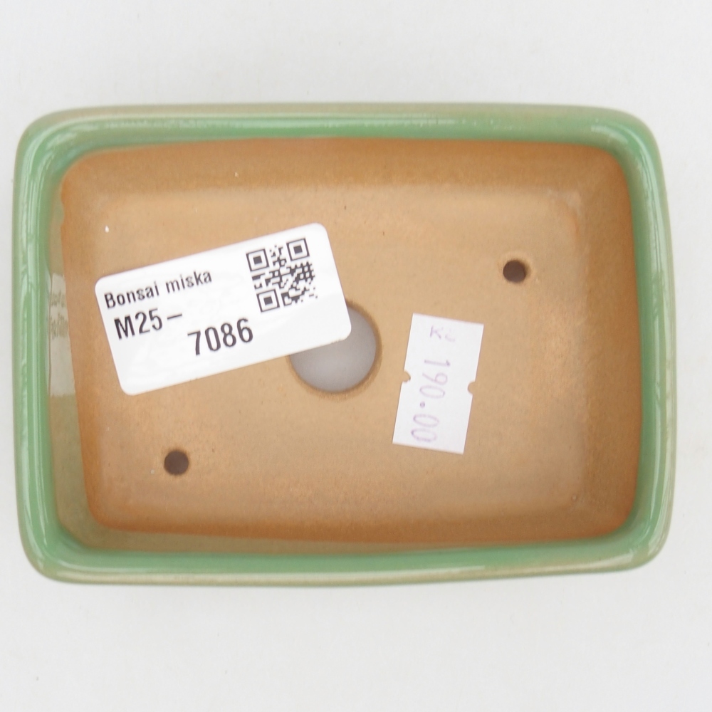 Bonsaischaal van keramiek 26 x 26 x 8 cm, kleur rood