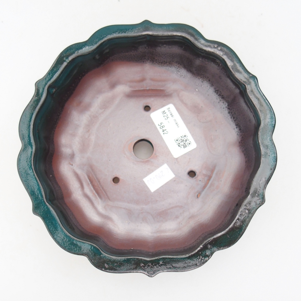 Bonsaischaal van keramiek 22 x 17 x 5 cm, groen