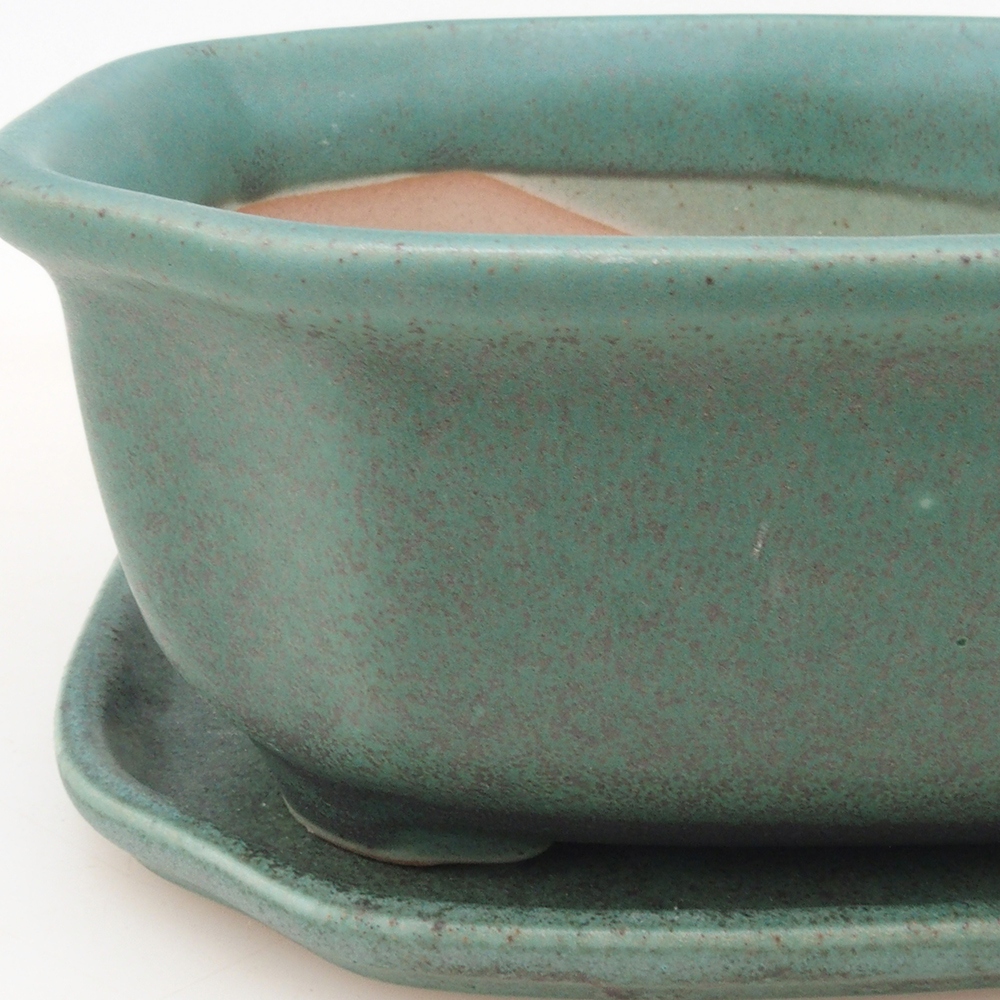 Bonsai kom + schotel H32 - groen