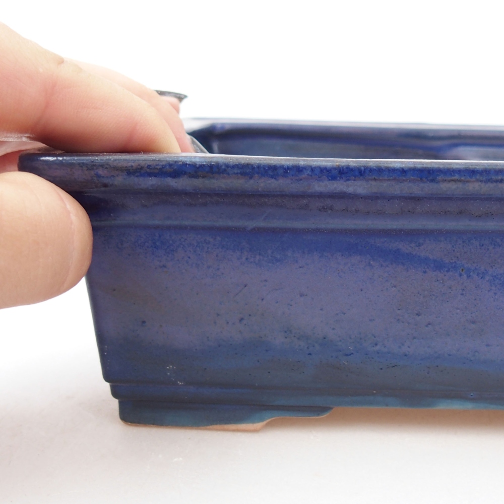 Bonsaischaal van keramiek 22 x 17 x 5 cm, groen