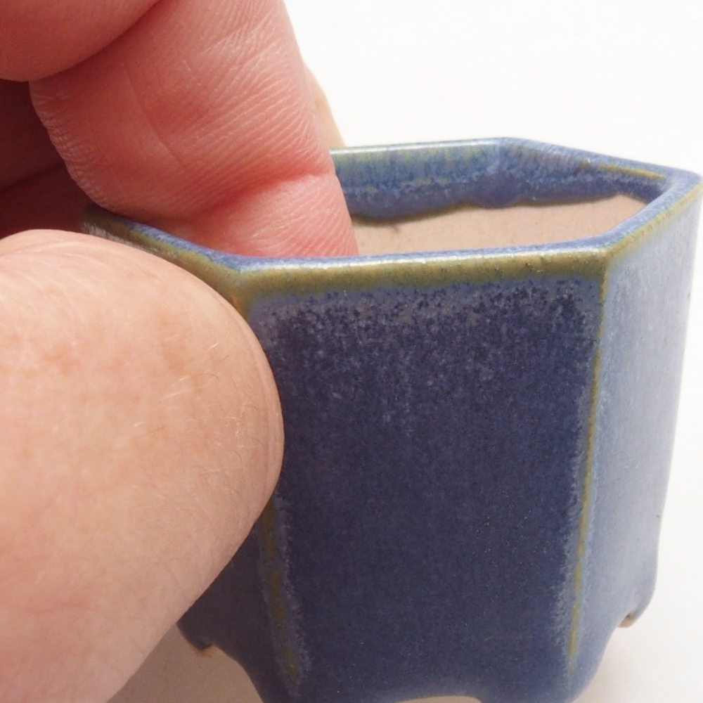 Mini bonsaischaal 4,5 x 4 x 3,5 cm, kleur blauw