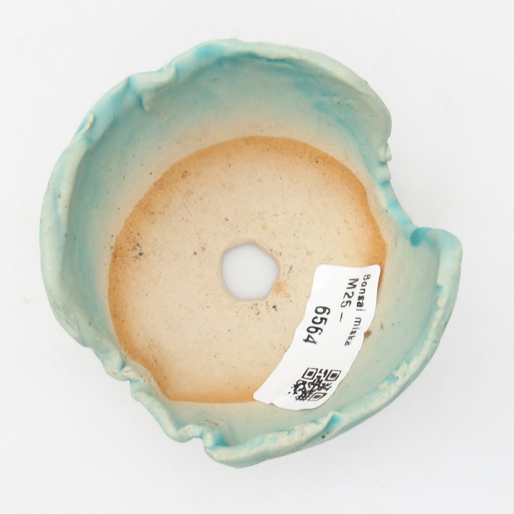 Schelp van keramiek 8,5 x 8 x 5,5 cm , kleur blauw