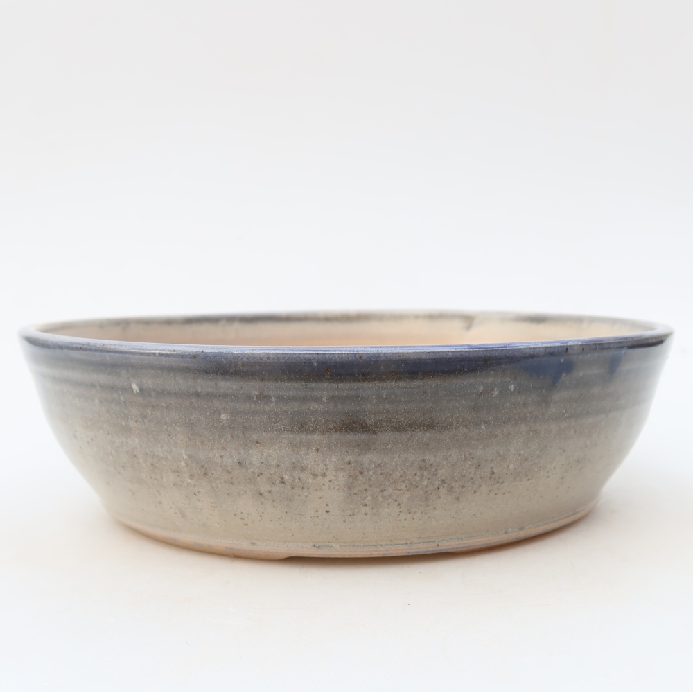Keramische bonsaipot 21 x 21 x 6 cm, kleur: blauw