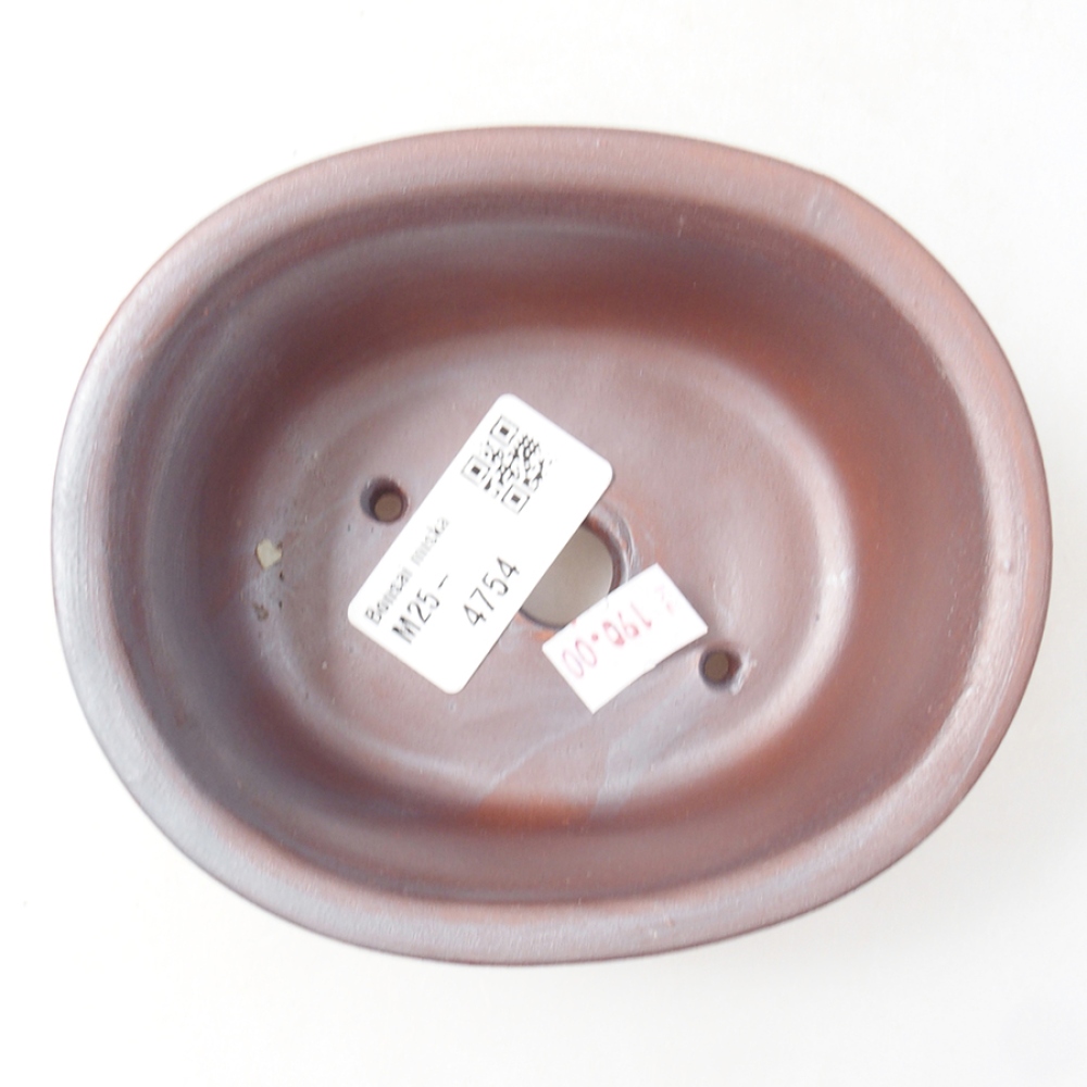 Bonsaischaal van keramiek 12 x 10 x 5,5 cm, bruin