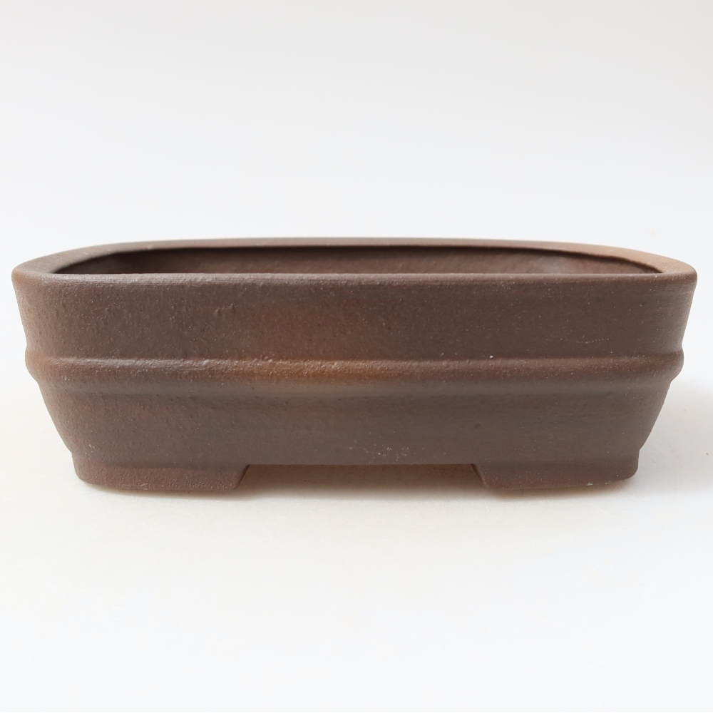 Keramische bonsaipot 14,5 x 11,5 x 4,5 cm, kleur bruin