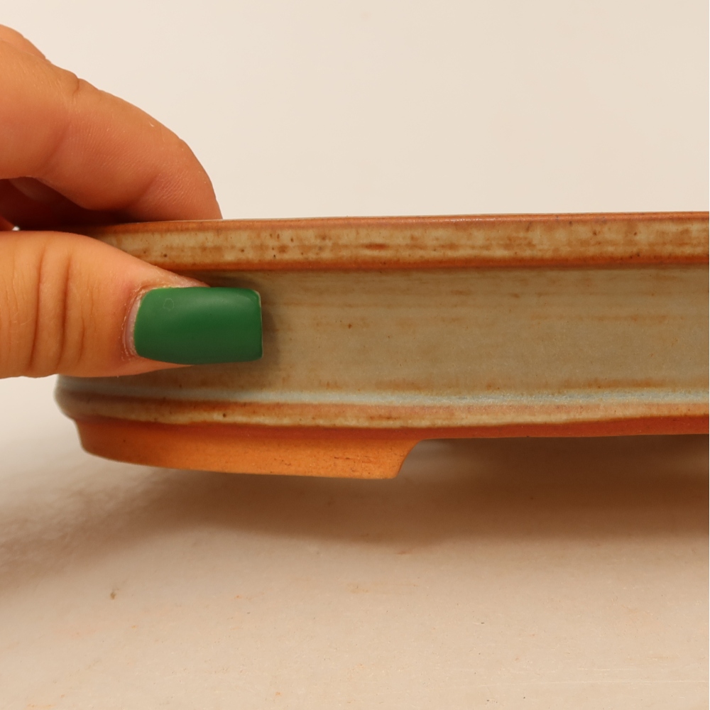Keramische schaal  21 x 14,5 x 3,5 cm, kleur: beige
