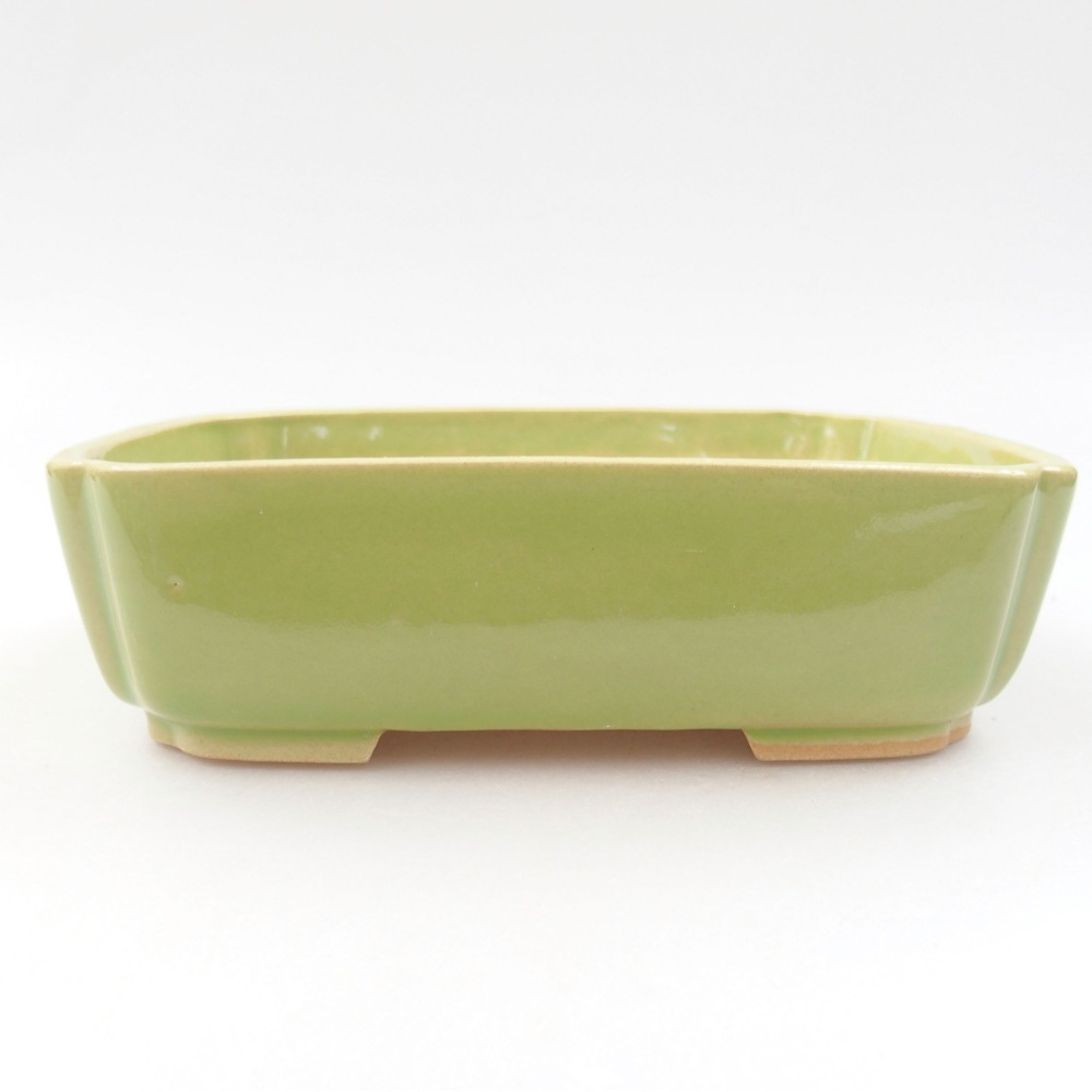 Bonsaischaal van keramiek 22 x 17 x 5 cm, groen