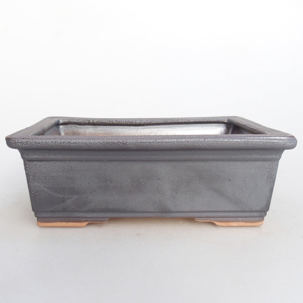 Bonsaischaal van keramiek 26 x 26 x 8 cm, kleur rood