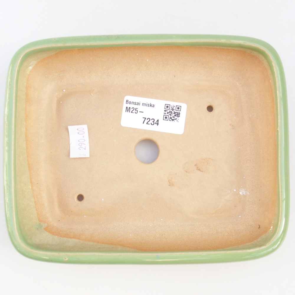 Bonsaischaal van keramiek 26 x 26 x 8 cm, kleur rood