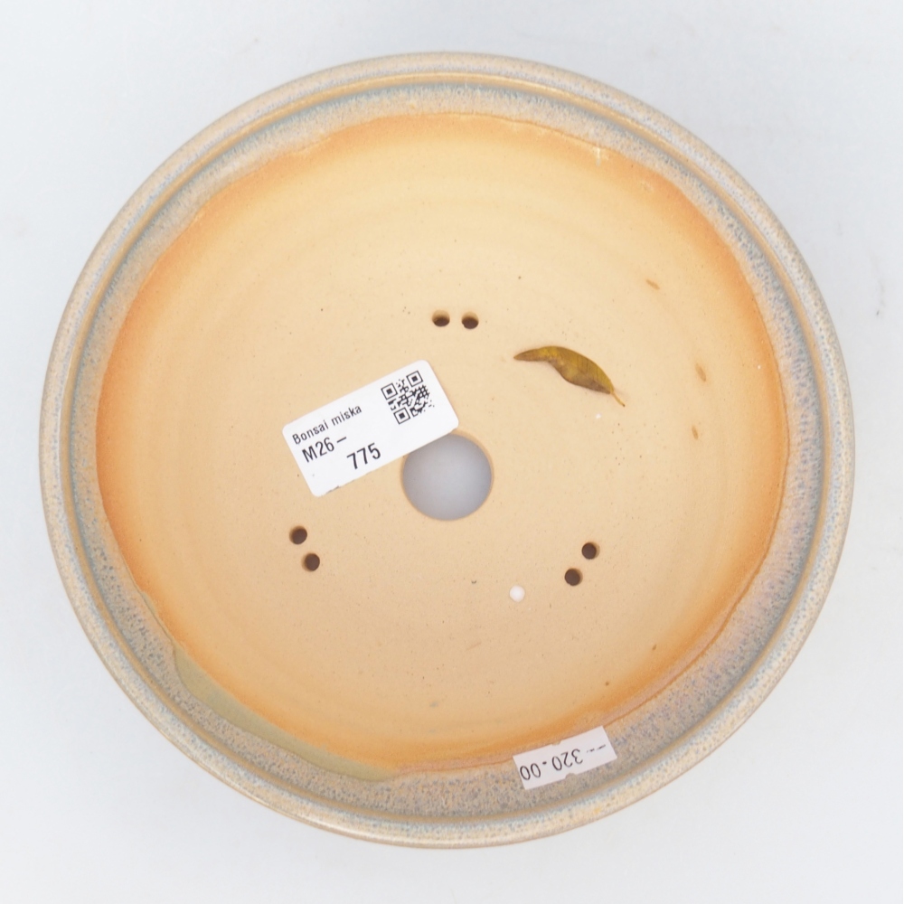 Bonsaischaal van keramiek 17 x 17 x 5,5 cm, groenbruin