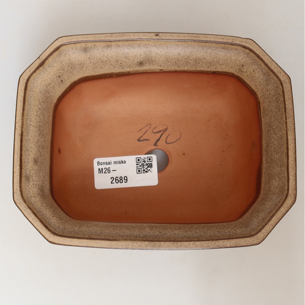 Keramische schaal  15 x 12 x 7 cm, kleur: beige