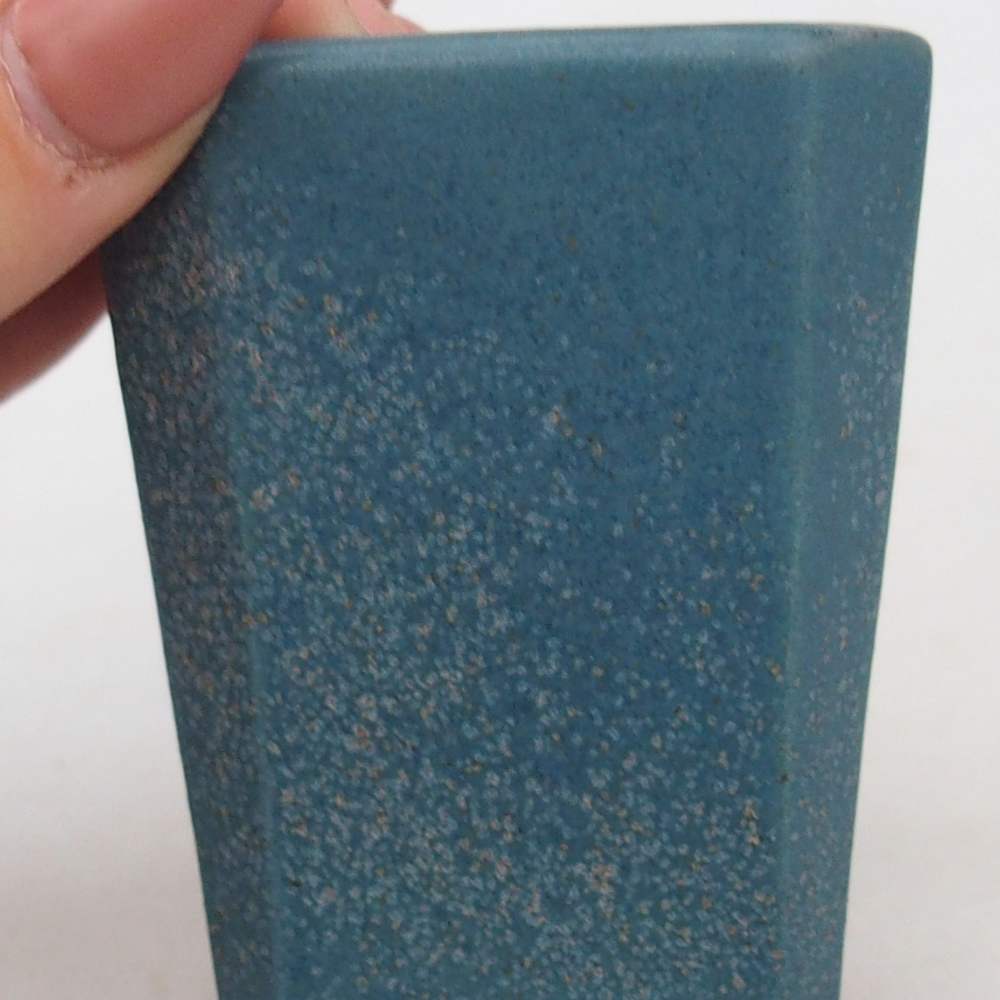 Bonsaischaal van keramiek 5,5 x 5,5 x 7 cm, kleur blauw