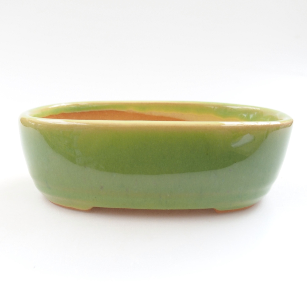Bonsaischaal van keramiek 22 x 17 x 5 cm, groen