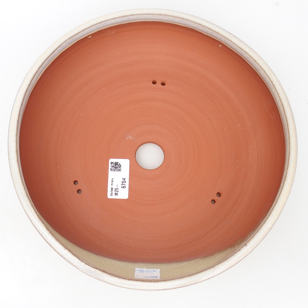 Bonsaischaal van keramiek 25,5 x 25,5 x 7 cm, grijs