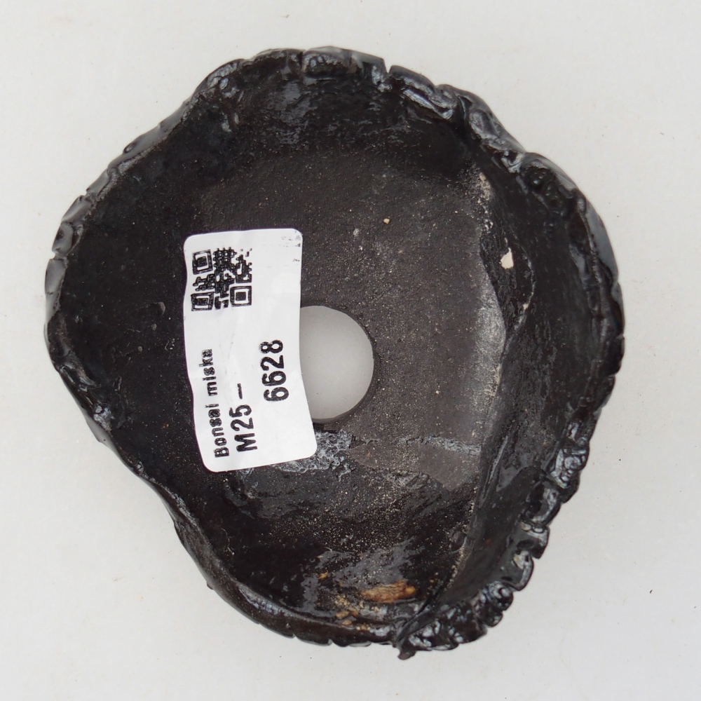 Keramische schaal 8,5 x 8 x 5,5 cm , kleur zwart