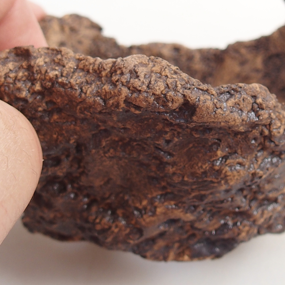 Keramisch Schelp 9 x 8 x 7 cm , kleur bruin