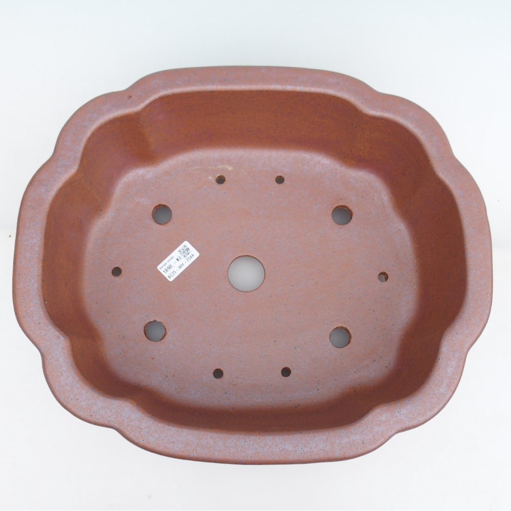 Bonsaischaal van keramiek 41,5 x 35,5 x 12 cm , metaalkleur - UITSLUITEND PERSOONLIJKE AFHAAL of transport per pallet