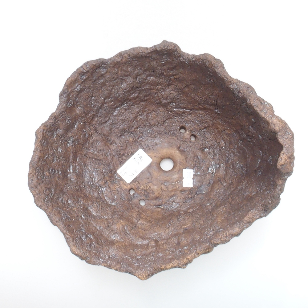 Keramisch Schelp 24 x 21,5 x 22 cm , kleur bruin