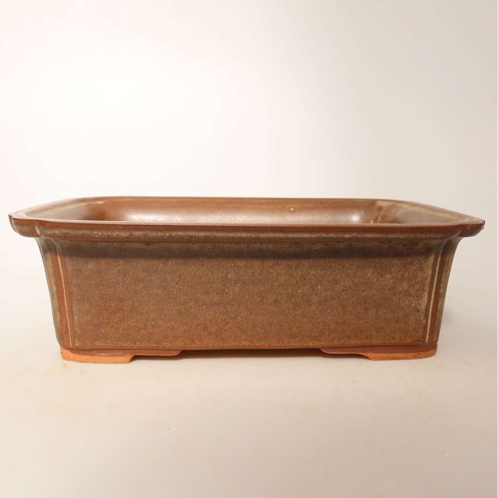 Keramische schaal  20 x 15,5 x 5,5 cm, kleur bruin