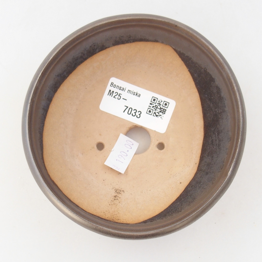 Bonsaischaal van keramiek 26 x 26 x 8 cm, kleur rood