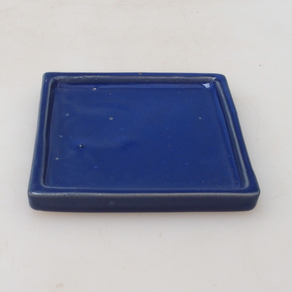 Bonsai dienblad vierkant M - 10 x 10 x 1,5 cm - blauw
