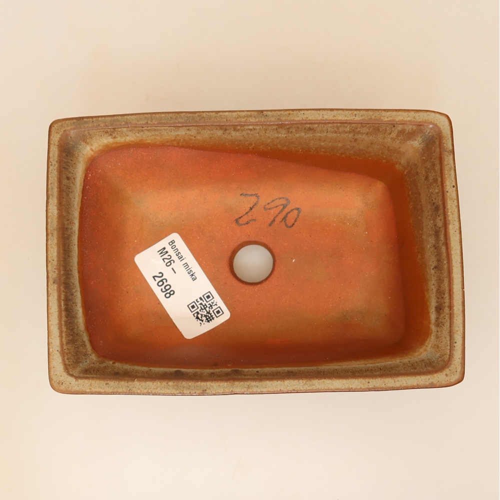 Keramische schaal  14,5 x 10 x 5 cm, kleur bruin