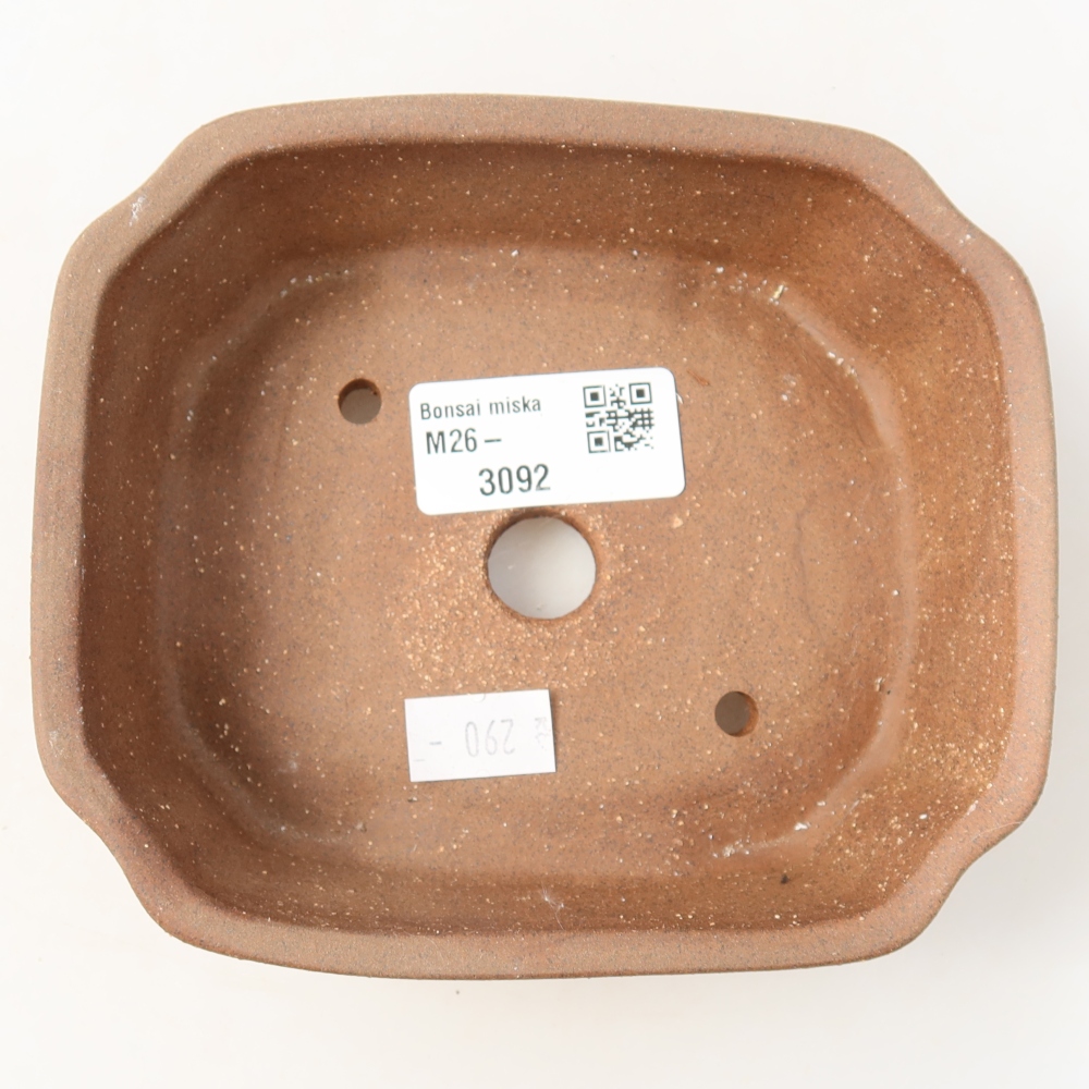 Keramische bonsaipot 13,5 x 11,5 x 4 cm, kleur bruin