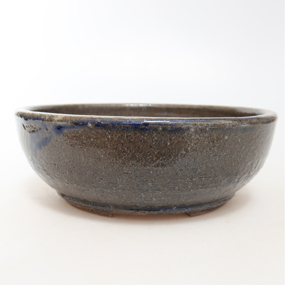 Bonsaischaal van keramiek 17 x 17 x 6 cm, grijs